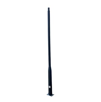 Eco-budget lichtmast met voetplaat 5m in kleur zwart