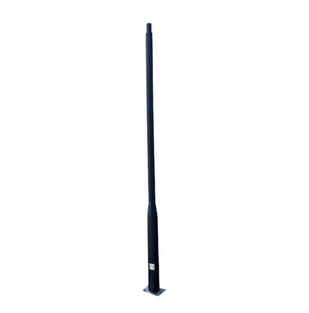 Eco-budget lichtmast met voetplaat 3m in kleur zwart