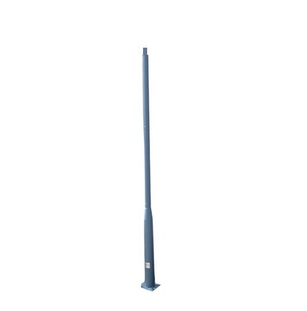 Eco-budget lichtmast met voetplaat 4m in kleur grijs