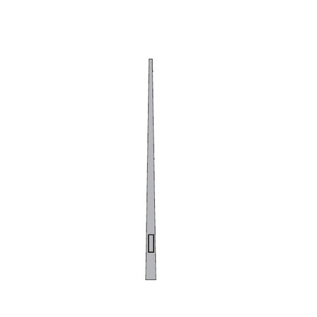 Verzinkte conischte lichtmast 5m, topmaat 60mm (altijd met extra verzendkosten i.v.m. lengte transport, zie omschrijving)