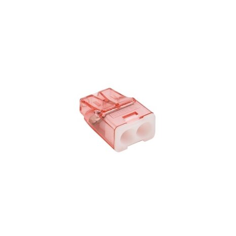 Mini lasklem 2-voudig 0,5-2,5mm2, rood, per 10 stuks